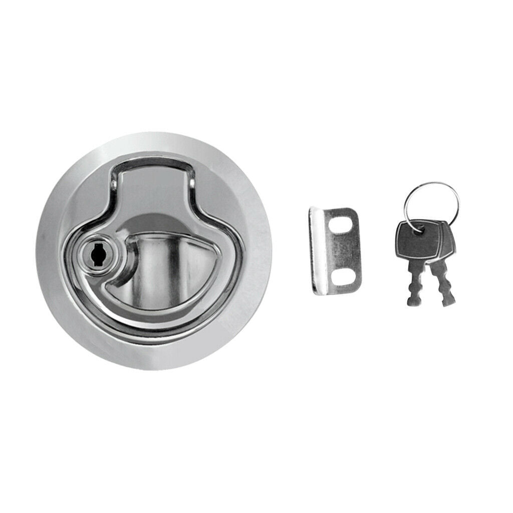 1 Piece Zinc Alloy Chrome Finished 2" Marine Boat Deck F Latch Pull Latch