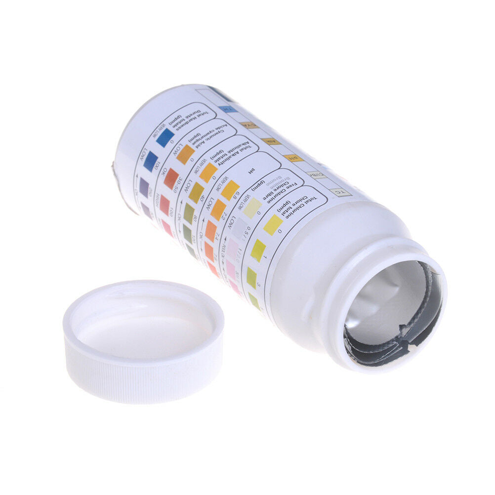 6 in1 swimming pool PH chlorine spa bromine acid test strip cyanuric alkalini Re