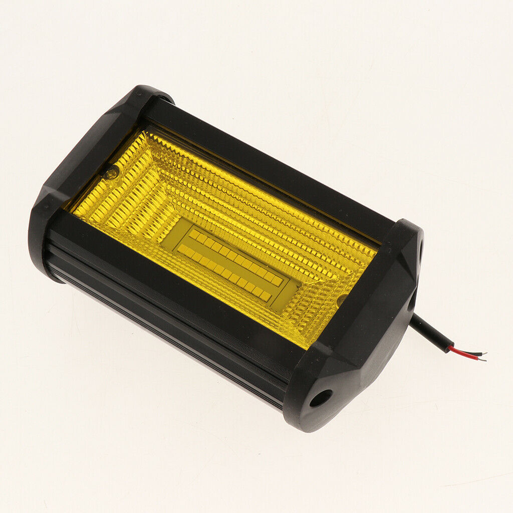 Auto LED Dual-Row Working Light 72w Car Roof Spotlights Flood - Yellow Light
