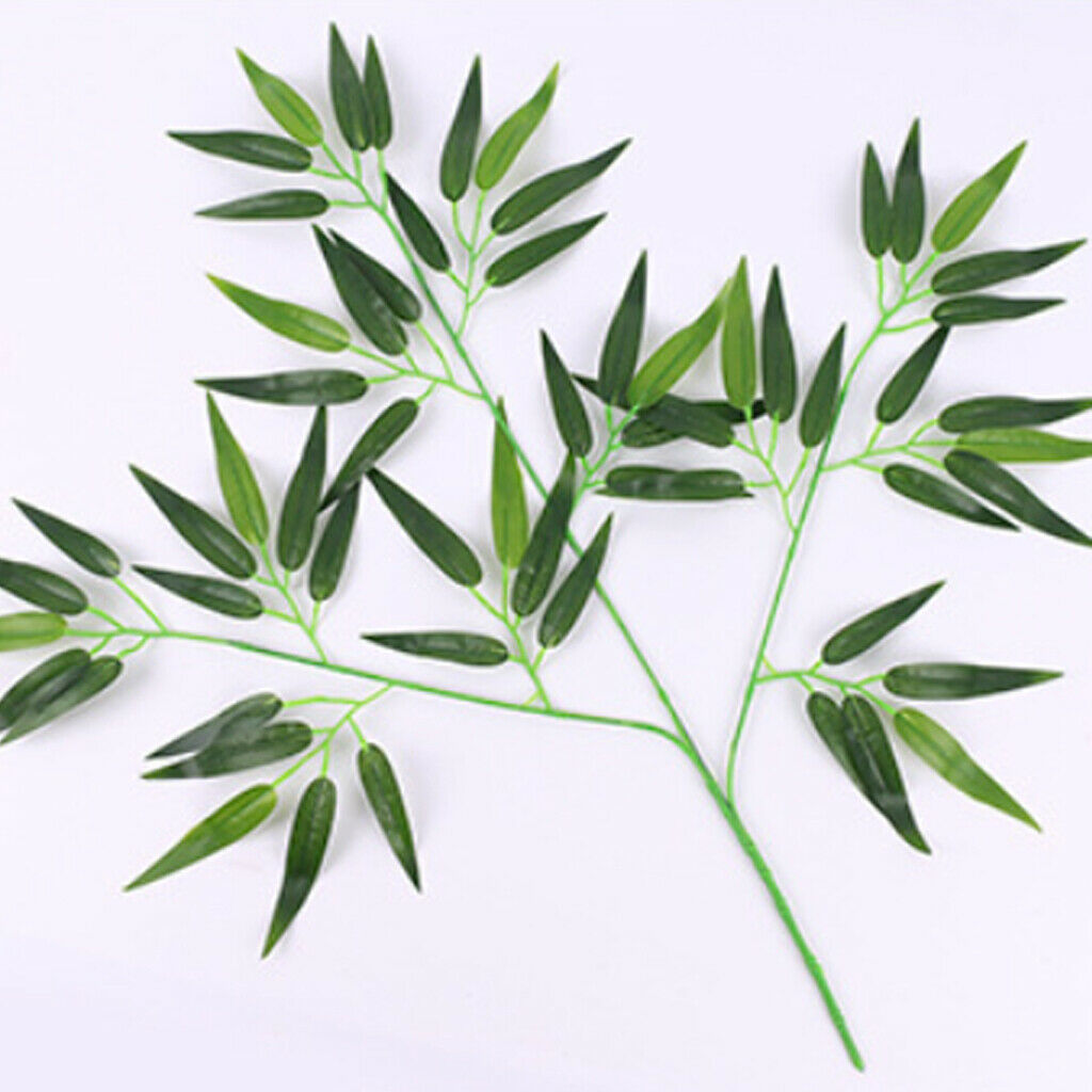 24pcs Artificial Bamboo Plant Bush Plant Stems 50/65cm for Indoor Home Decor