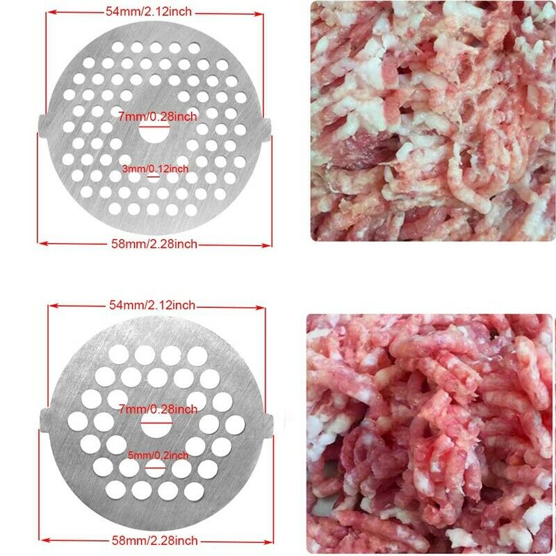 5 Piece Stainless Steel Meat Grinder Plates Discs for Food Chopper and Meat GrI3