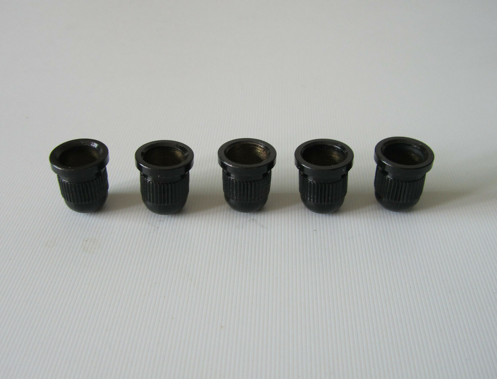 5x Black String Through Body 3/8" String Ferrules for 5 String Bass Guitar