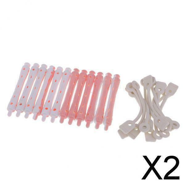 2X of 12 Perming Rods Rollers Perm Curlers For Curling Waves All Size 7 x 1cm
