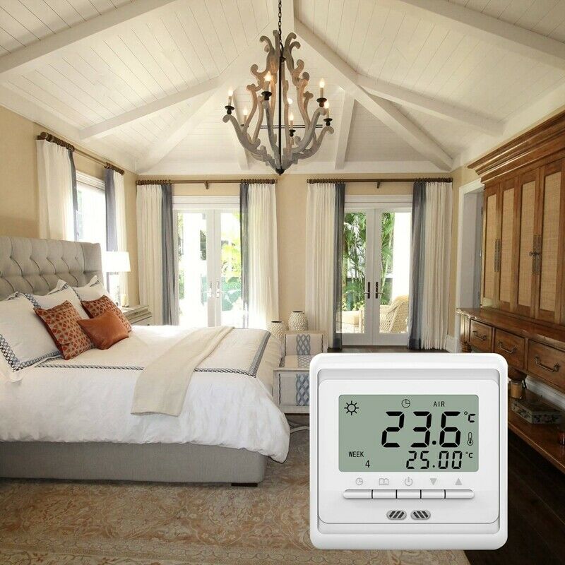 C11.H3 16A 85-250V AC Digital Electric Heating Temperature Controller LCD ProgW3