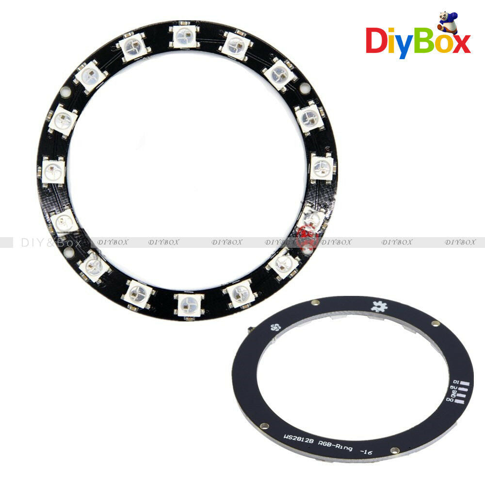 New 16Bit RGB LED Ring WS2812 5050 LED RGB+ Integrated Drivers For Arduino