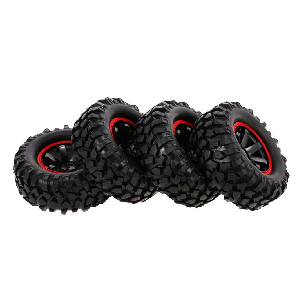 96mm Rubber Tires 1.9 "Tires Wheels for 1/10 RC Rock Crawler Buggy