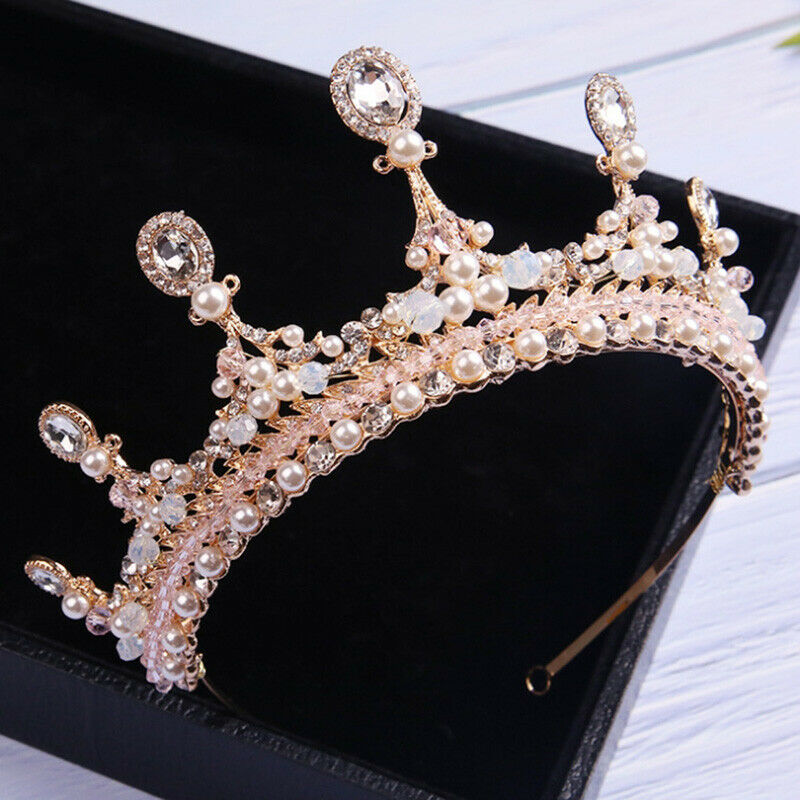 Baroque Crystal Rhinestone Wedding Crown Headband Bridal Tiara Party Queen wkSJ