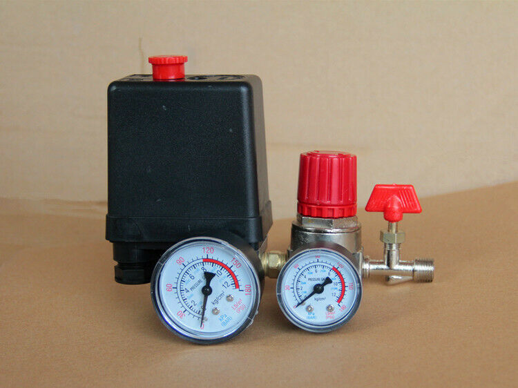 120 Air Compressor Pressure Control Switch Relief Regulator Pump Gauge Manifold