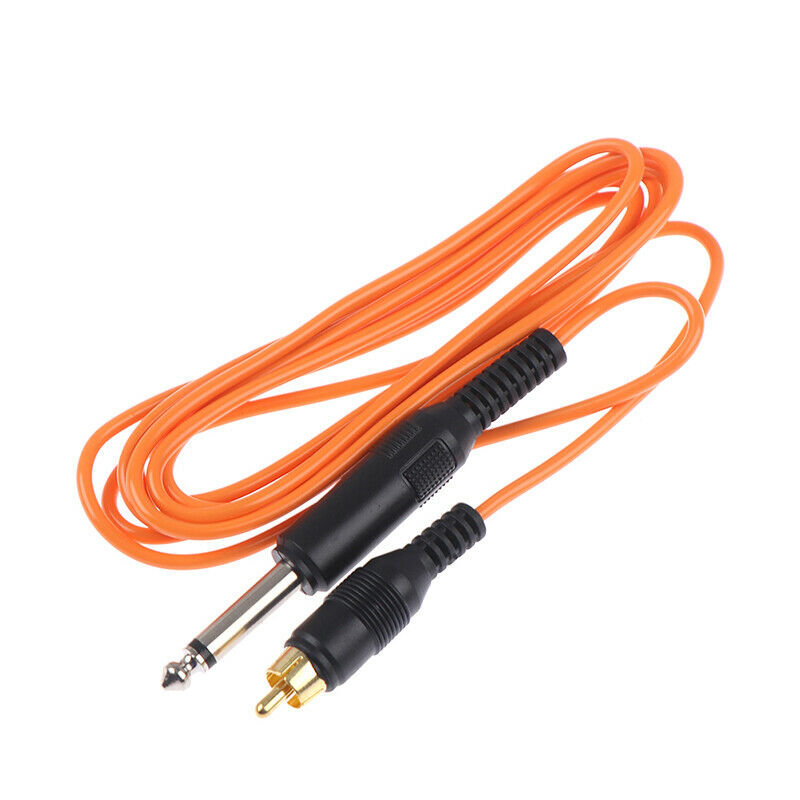 1X Hook Line Straight RCA Clip Cord Wire Cable Interface Insert Tattoo Ma.l8