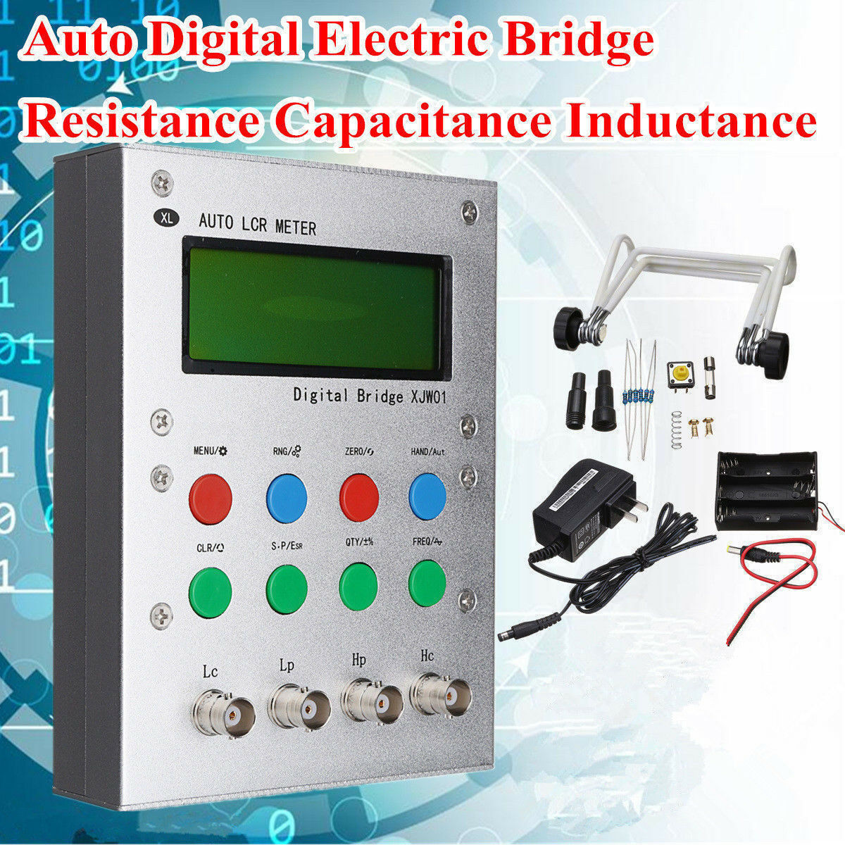 Digital Bridge Auto Resistance Capacitance Inductance LCR Meter ESR Tester 0.3%