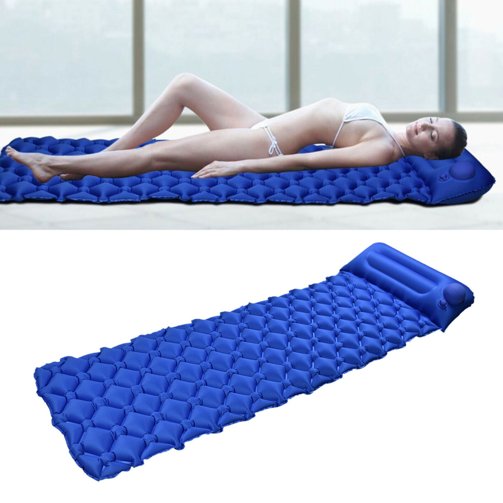 Self Inflating Camping Mat - Widen & Thicken Sleeping Mat Pad with Pillow and
