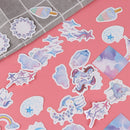 46Pcs/Bag Decorative Stickers Adhesive Stickers DIY Stationery Stickers Decor Tt