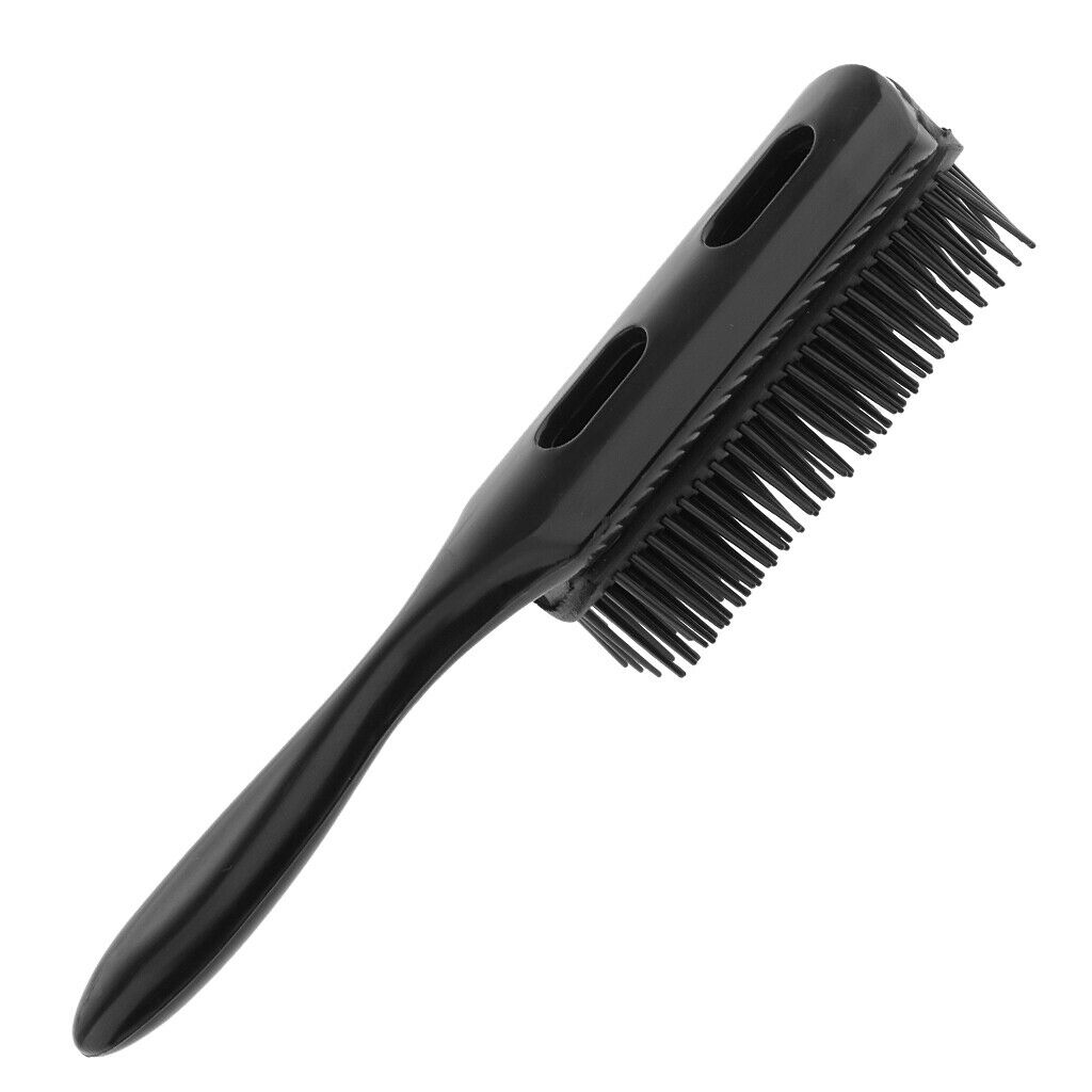 Black Salon Adjustable Anti-Static Hairdressing Hair Styling Comb Brush Tool -