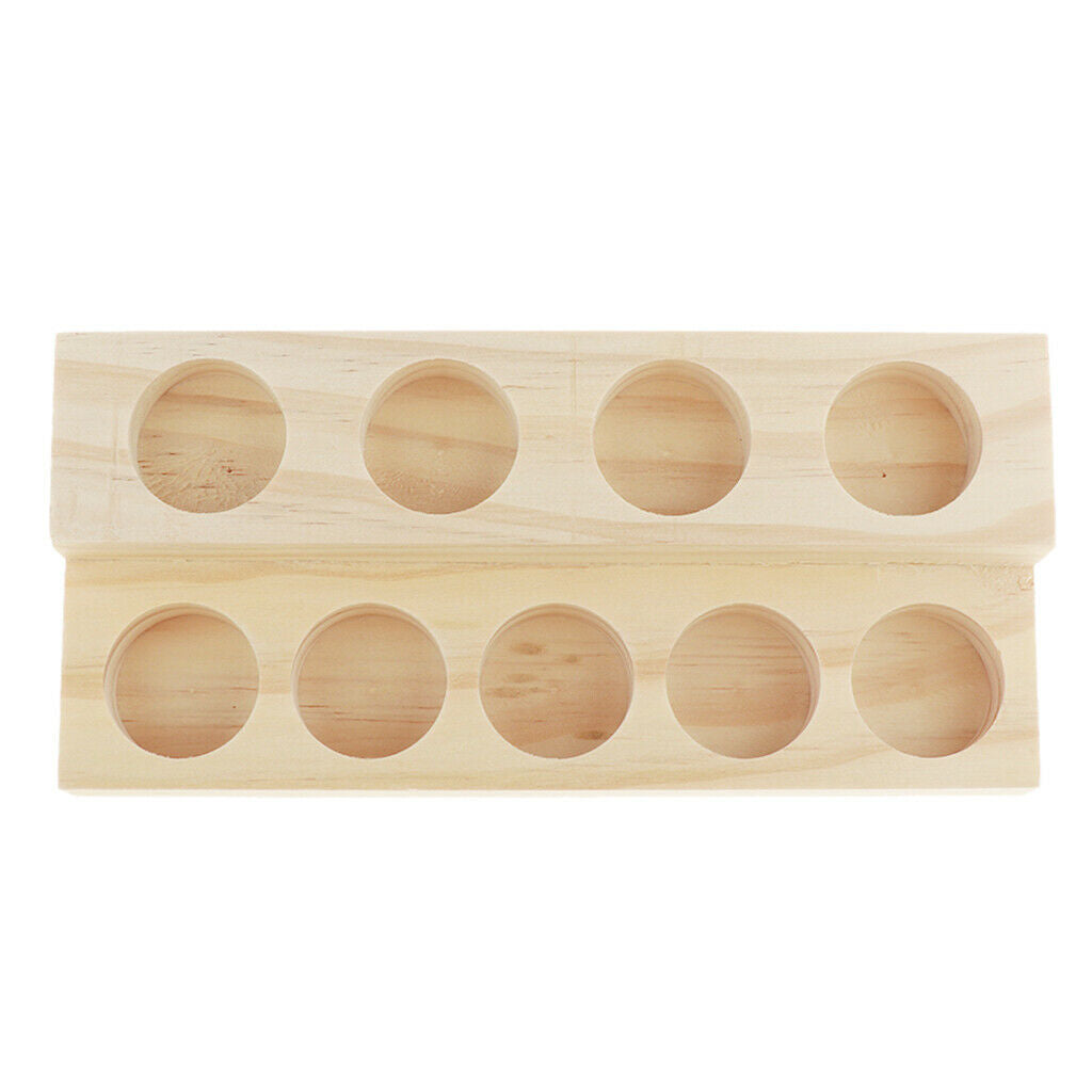9 Slots Wooden Essential Oil Bag Box Display Rack , Portable Carrying Case
