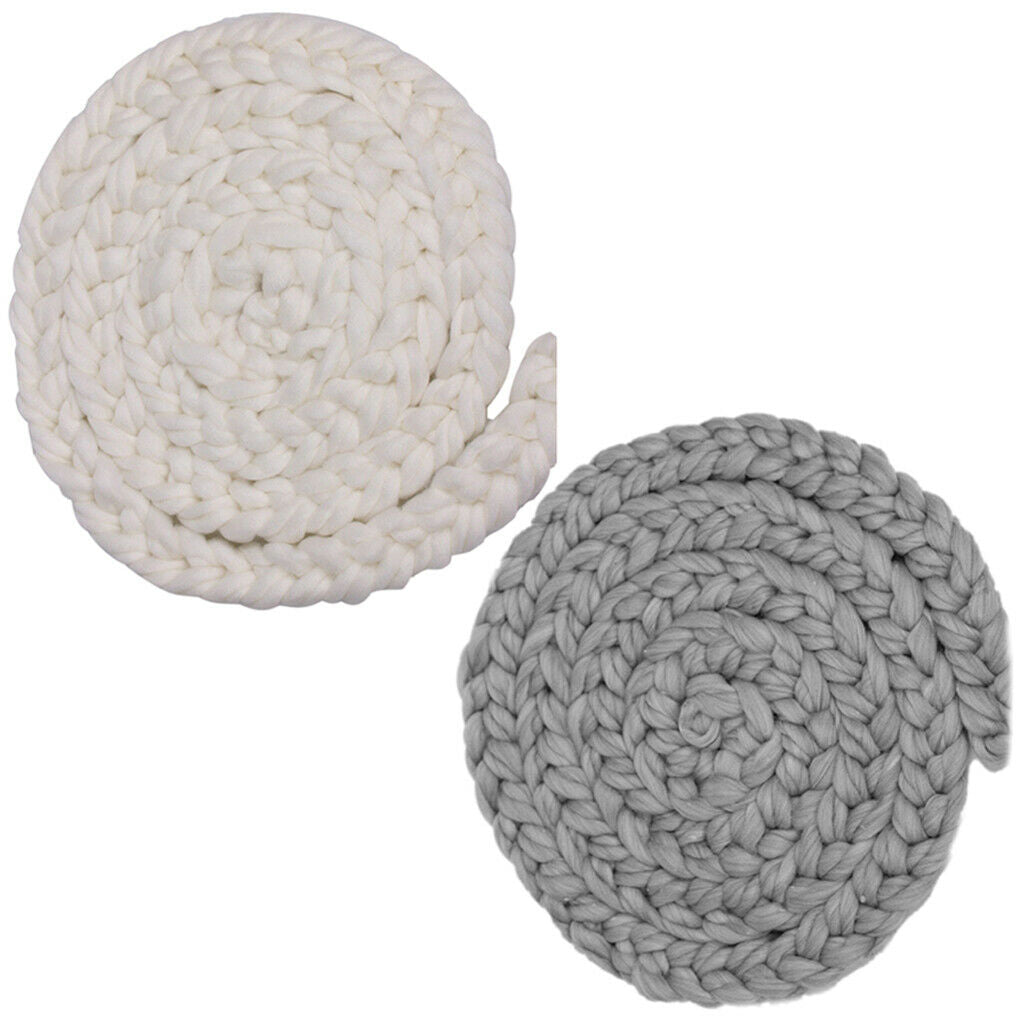 2pcs Baby Boy Girls Soft Cotton Knitting Ball Blanket Photography Props Rug