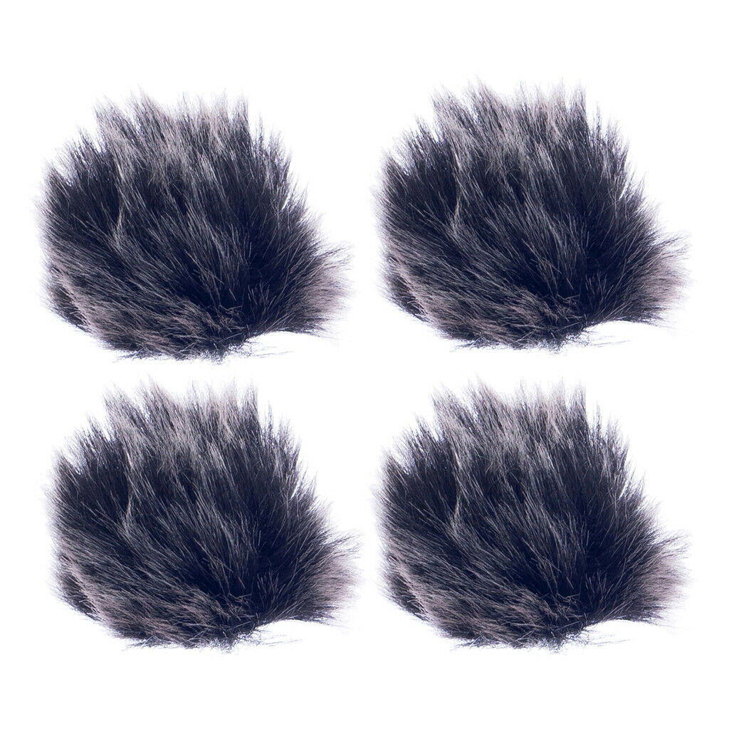 4Pcs Wind Muff Lapel Lavalier Mic Cover Removable Accessory for Outdoor