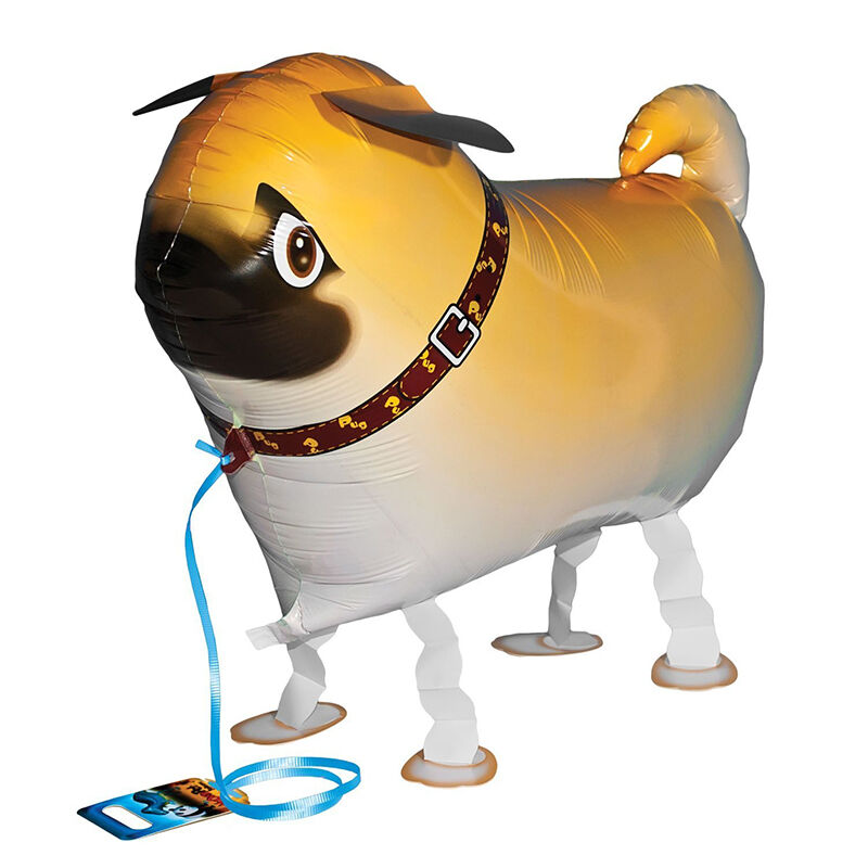 Children Walking Foil Pet Pug Dog Balloon Helium Fun Party Birthday Deco.l8