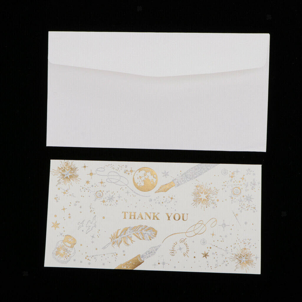 5 Pack Creative Thank You Cards Message Leaf Pattern Wedding Party Christmas