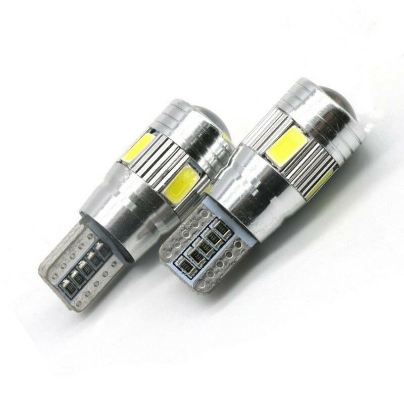2x XENON WHITE HIGH POWER 6 5630 SMD 501 T10 W5W CANBUS ERROR FREE LED SIDELIGHT