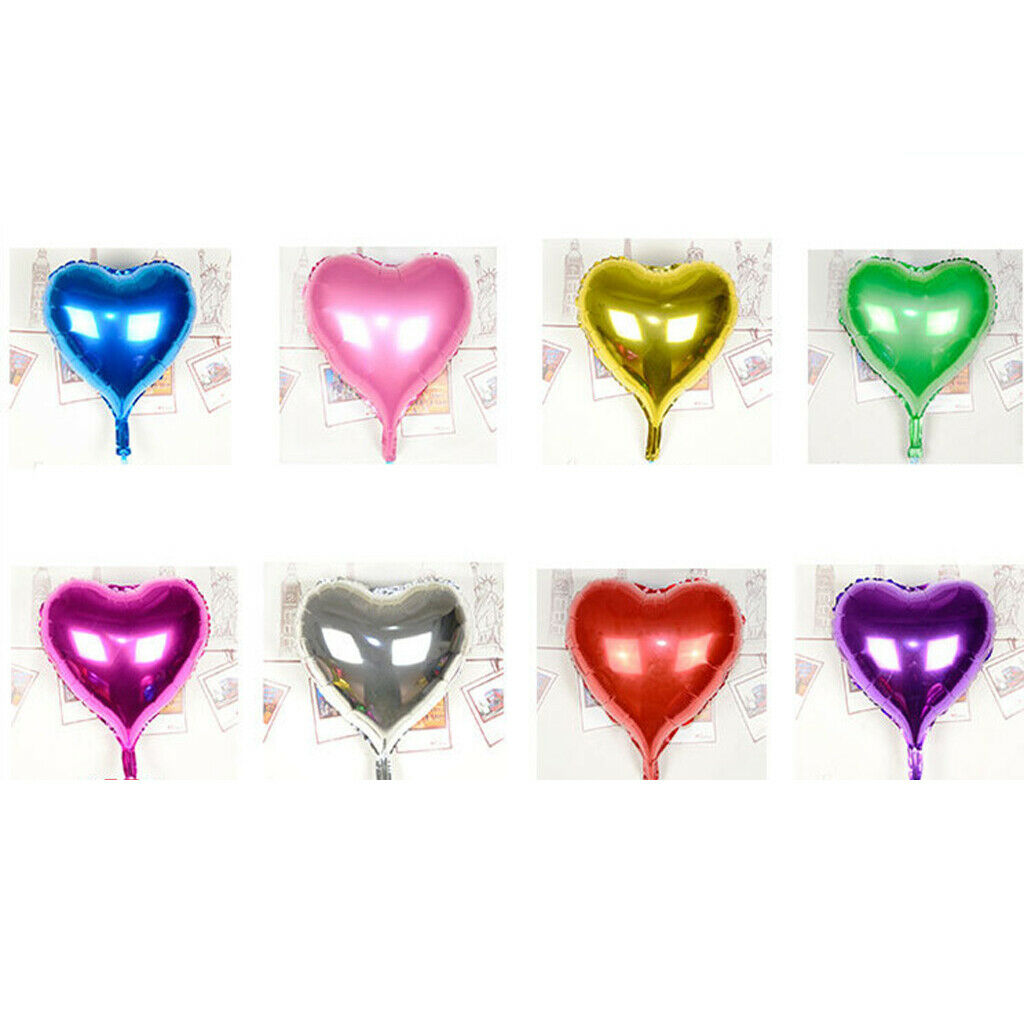 20pcs 45cm Love Heart Shaped Aluminum Film Foil Balloon Valentine's Balloon