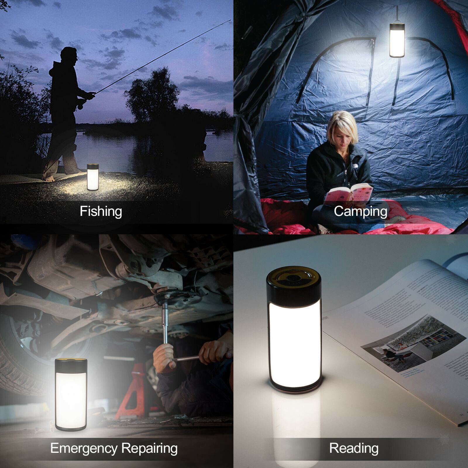 LED Camping Lamp Garden Lantern Super Bright Emergency Lights for Car