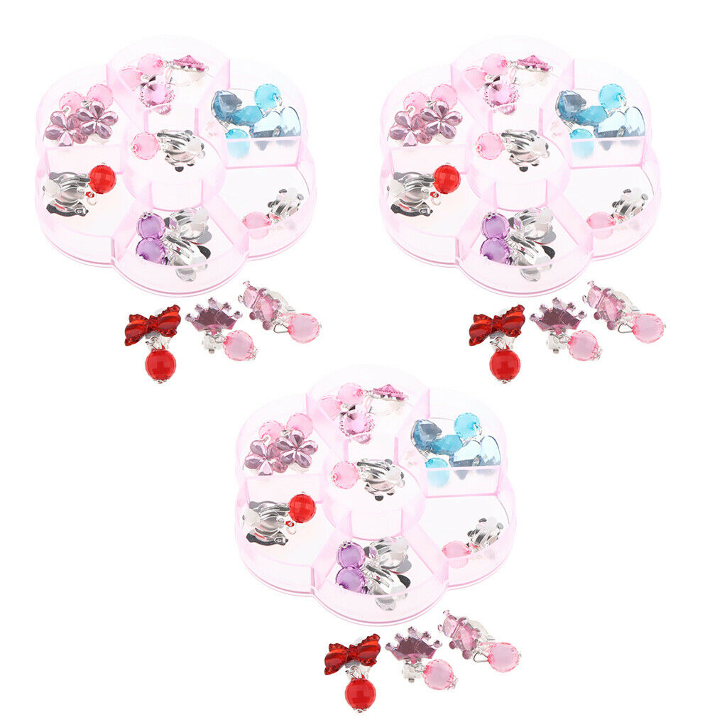 7 Pairs Of Jewelry Clip On Earrings With Fringes Wonderful Gift For Children