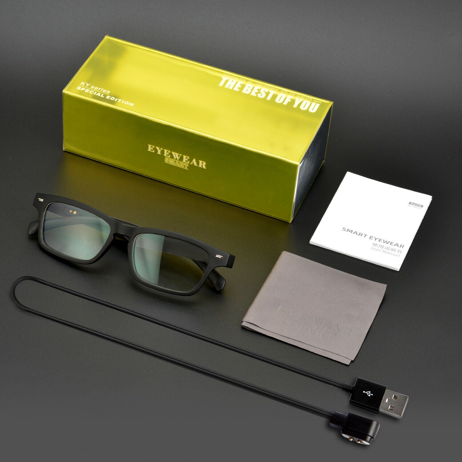 New Bluetooth 5.0 Smart KY Glasses Music Voice Call Sunglasses Compatible IOS