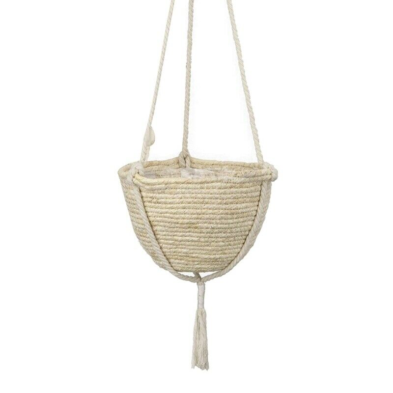 Natural Seagrass Hanging Planter Basket, Eco-Friendly Indoor Plant Pots, PlaU6K1