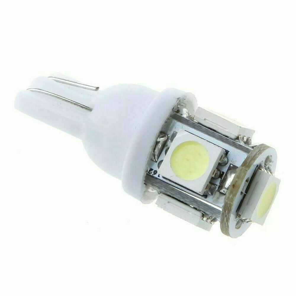 15pcs Car T10 White LED 5050 5smd Wedge Light Bulb Kits W5W 194 168 2825 158 192