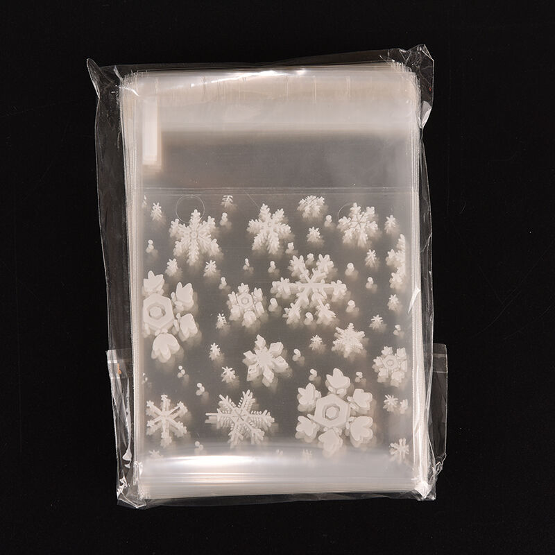 100X xmas santa cello cellophane cookie Peel N seal candy treat bags part.l8