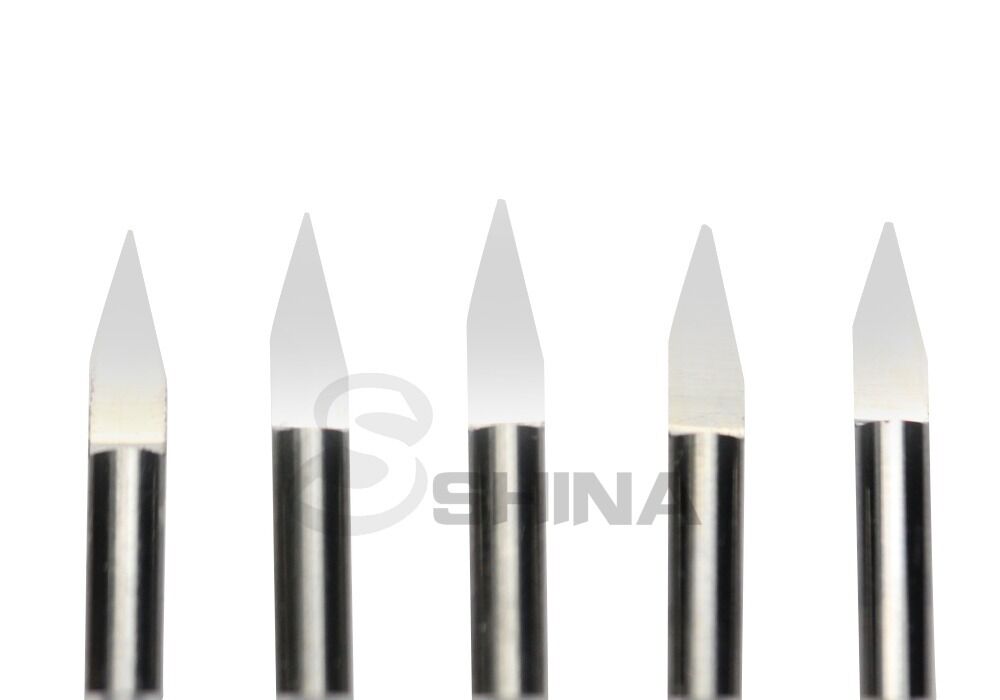 5x 1/8" 3.175mm 20 deg 0.1mm Tungsten Carbide Engraving Bits CNC Router Tool
