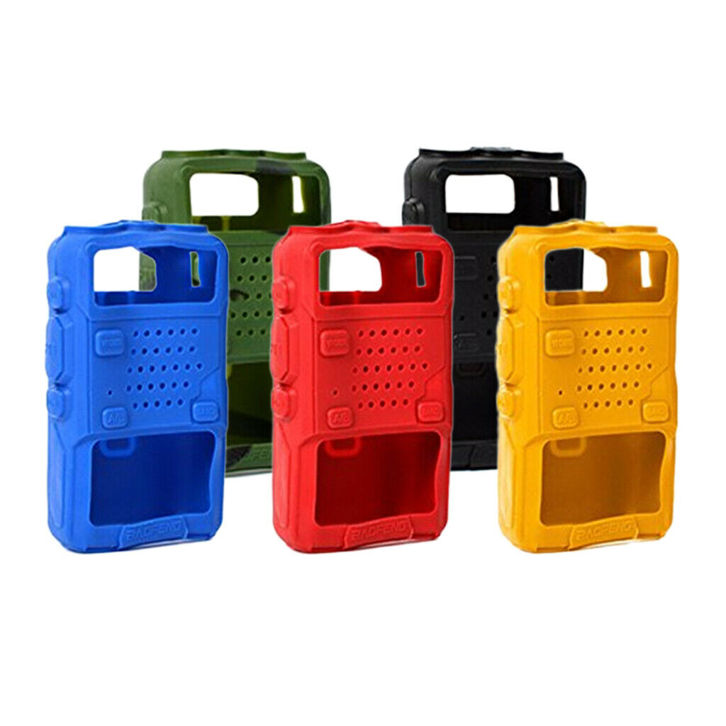 Prettyia 5x Silicone Cover Shell for   UV5R UV-5RA UV-5RB UV-5RC