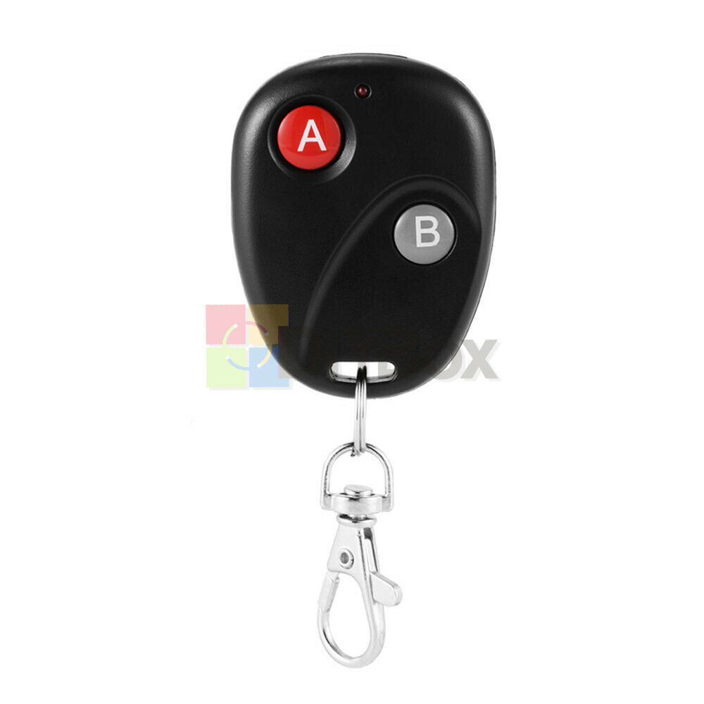 2PCS DC 12V 433MHz RF Remote Control 2 Key Garage Gate Door Transmitter Wireless