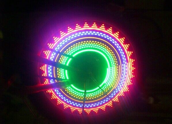Cycling Bike Bicycle Tire Wheel Valve 16 Led Flash Light With 32 kinds of change