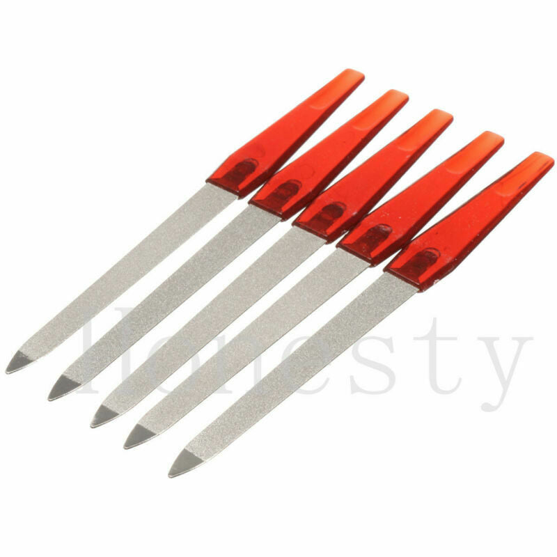 10pcs Metal Double Sided Nail Files Strong Edge For Manicure Pedicure Grooming