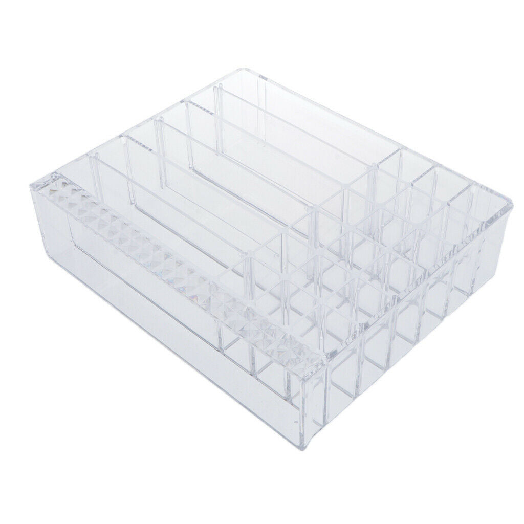 Cosmetic Organizer Acrylic Makeup Box Shelf Display Eyeshadow Palette Holder