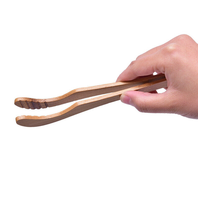 1pc Tea Bamboo Utensil Tongs Tea Wooden Tea Clip Food Toast Tea Tweez.l8