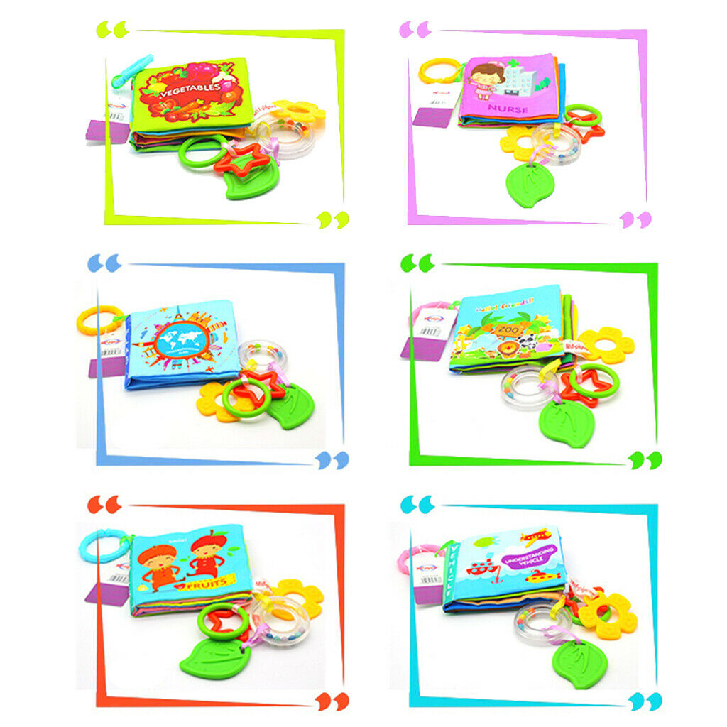 Toddler baby fabric book Feeling book Knisterbuch Toys for early learning e