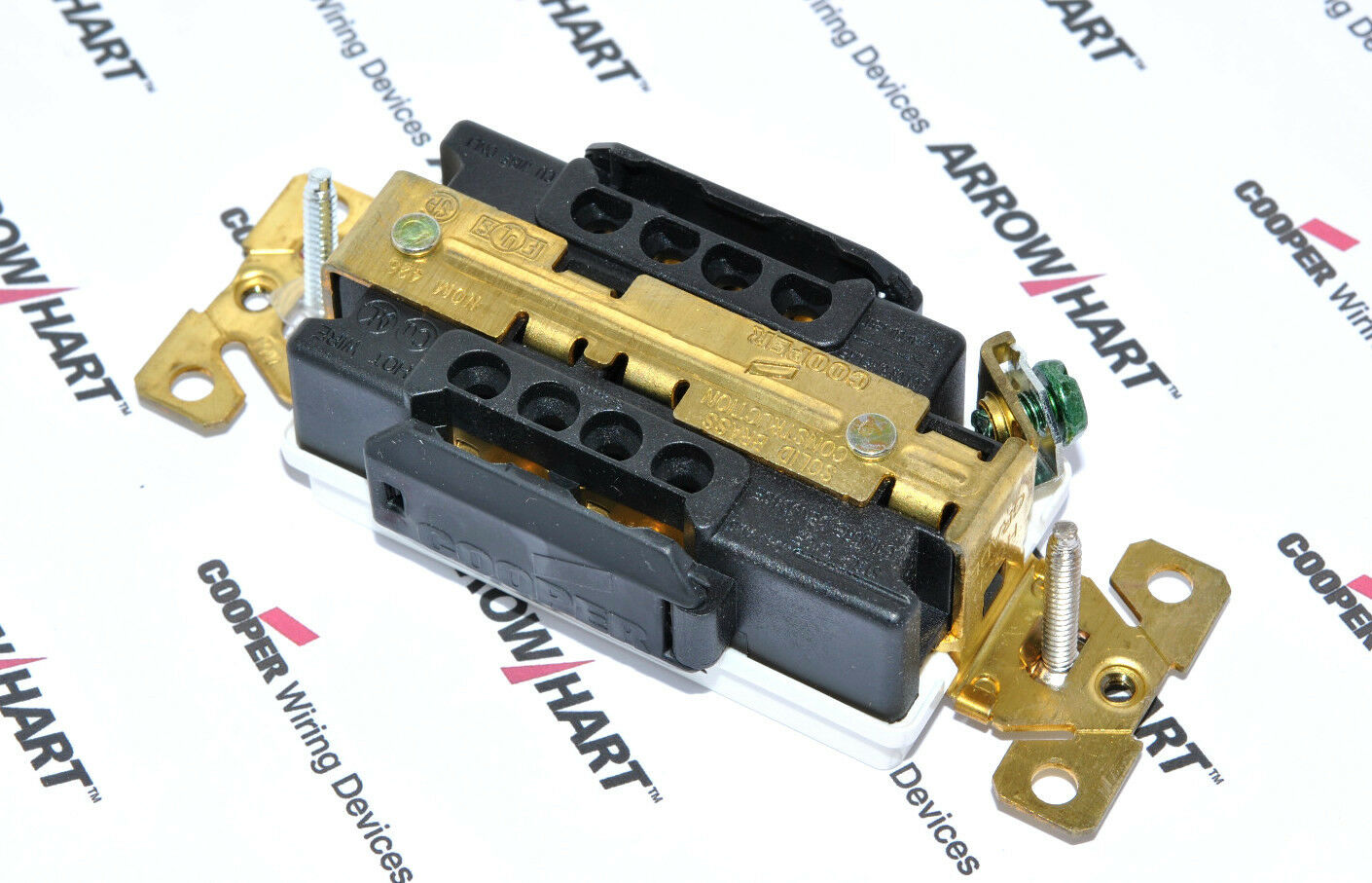 1pcs-COOPER 8362W 20A 125V Premium Decorator Hospital Duplex Receptacle 5-20R