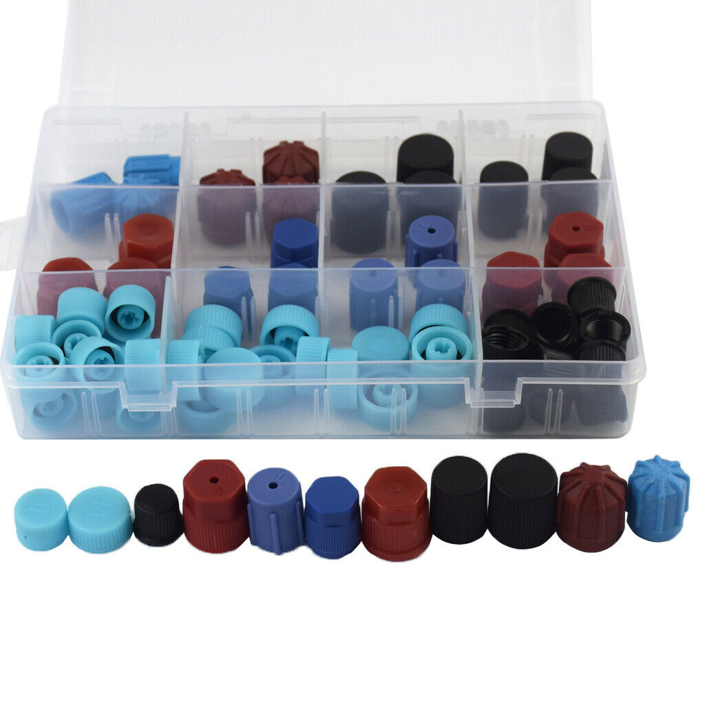 77 Pieces A/C Air Conditioning Service Charging Port Service Caps R134a High Low