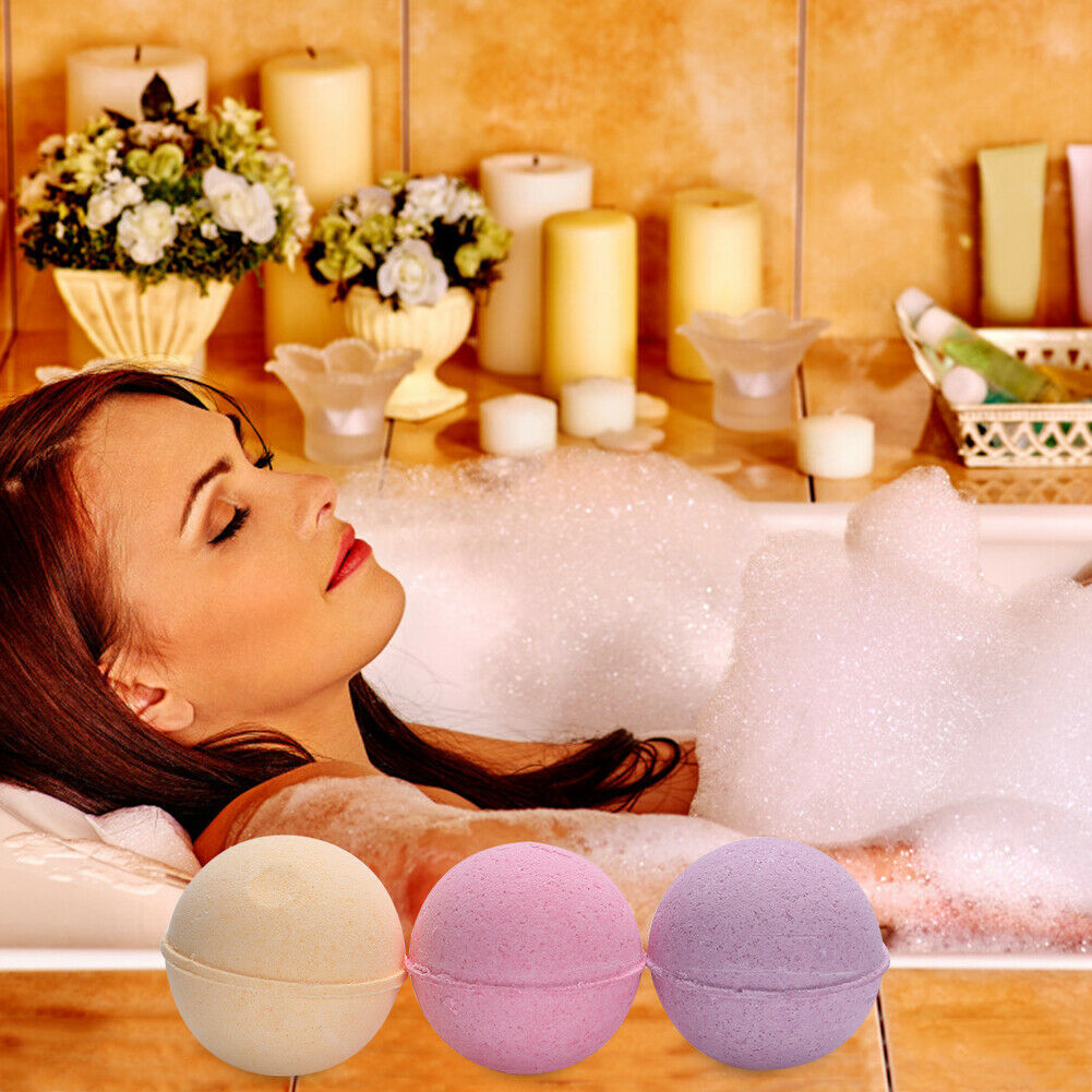12pcs Salt Bath Ball Skin Moisturizing Massage Bath Bomb Shower Bubble Tool @