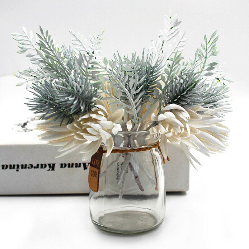 1Pc Artificial Flowers Pine Grass Flower Wedding Craft Scrapbook Christmas.l8