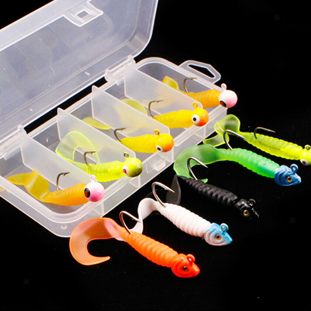 10pcs Soft Bait Shad Fishing Lure  Head Soft Bait Fishing Supplies