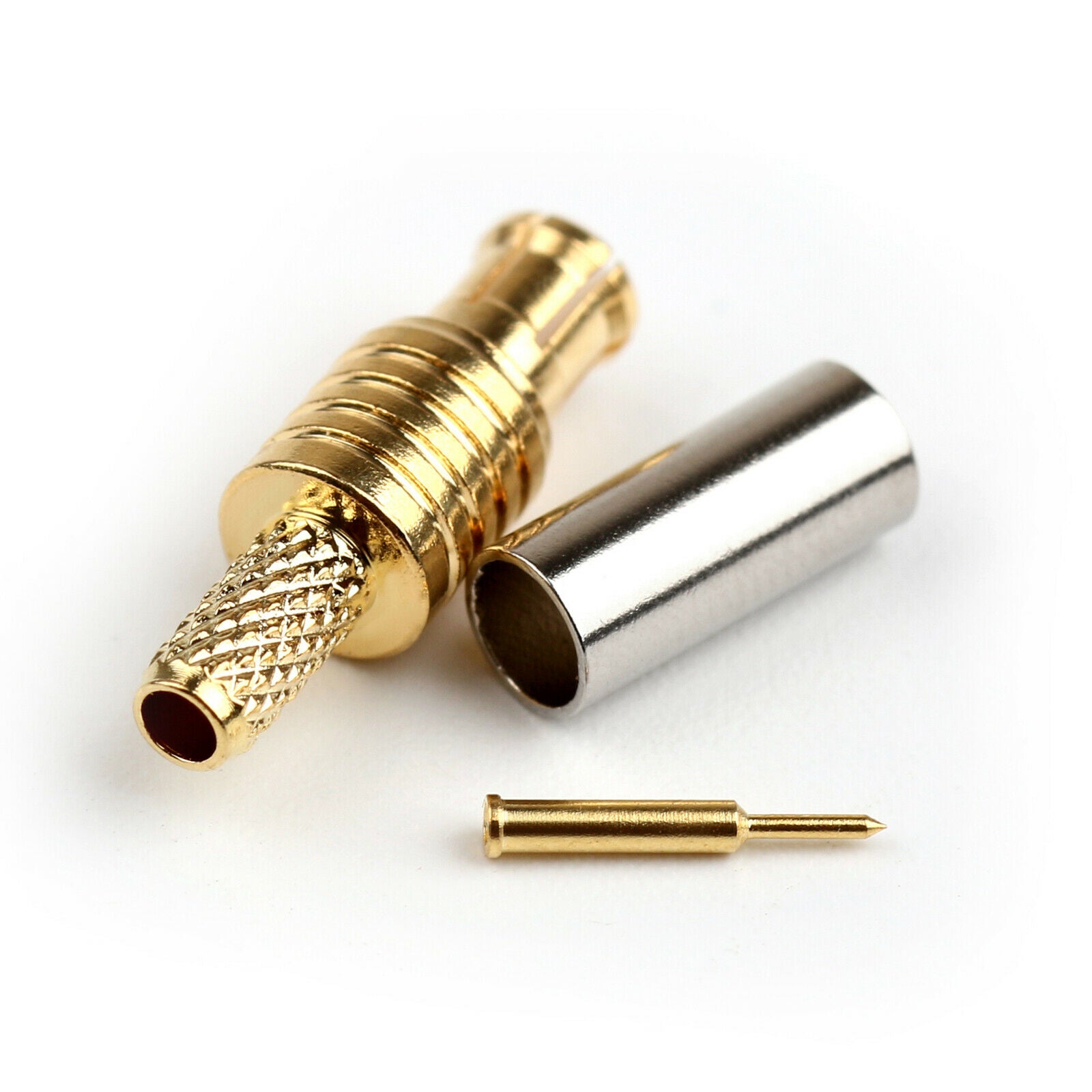 10Pcs MCX Male Plug Crimp Straight RF Connector For RG174 RG178 RG316 LMR100 AR