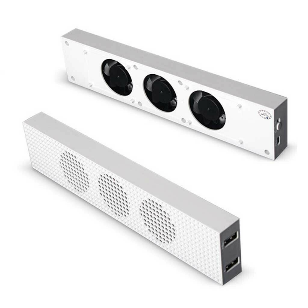 Cooler Fan 2 USB External 3-Fan Cooling Fan for Xbox One S Gaming Console Host