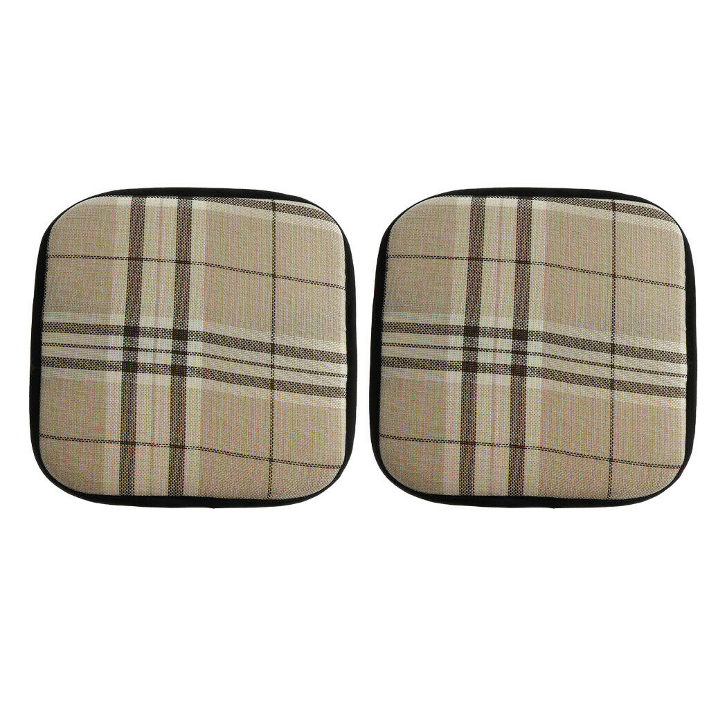 2 Pcs Kitchen Dining Chair Pads with Ties Seat Cushion for Living Room 30cm
