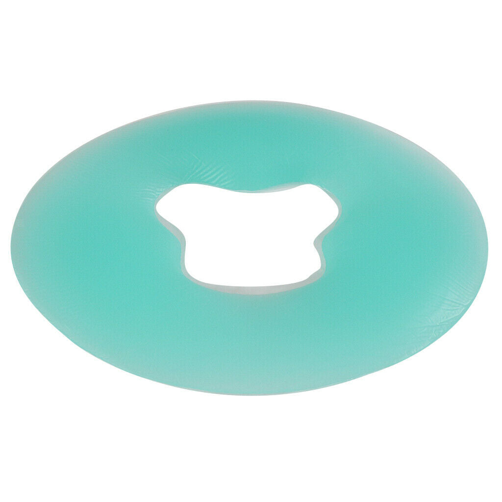 2pcs Round Salon SPA Massage Bed Silicone Face Rest Cushion Pillow Green