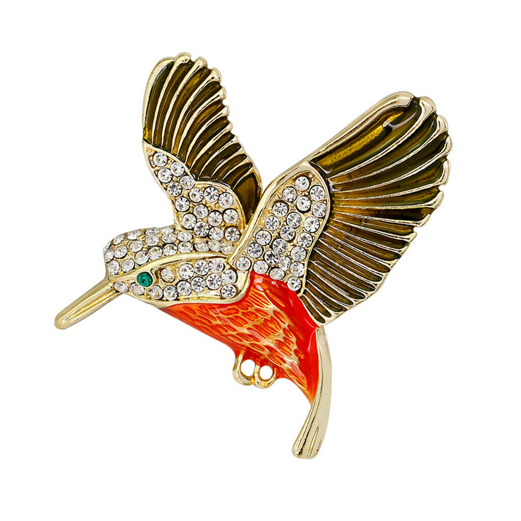 Fashion Women Colorful Enamel Flying Bird Animal Brooches Pins Jewelry Gift