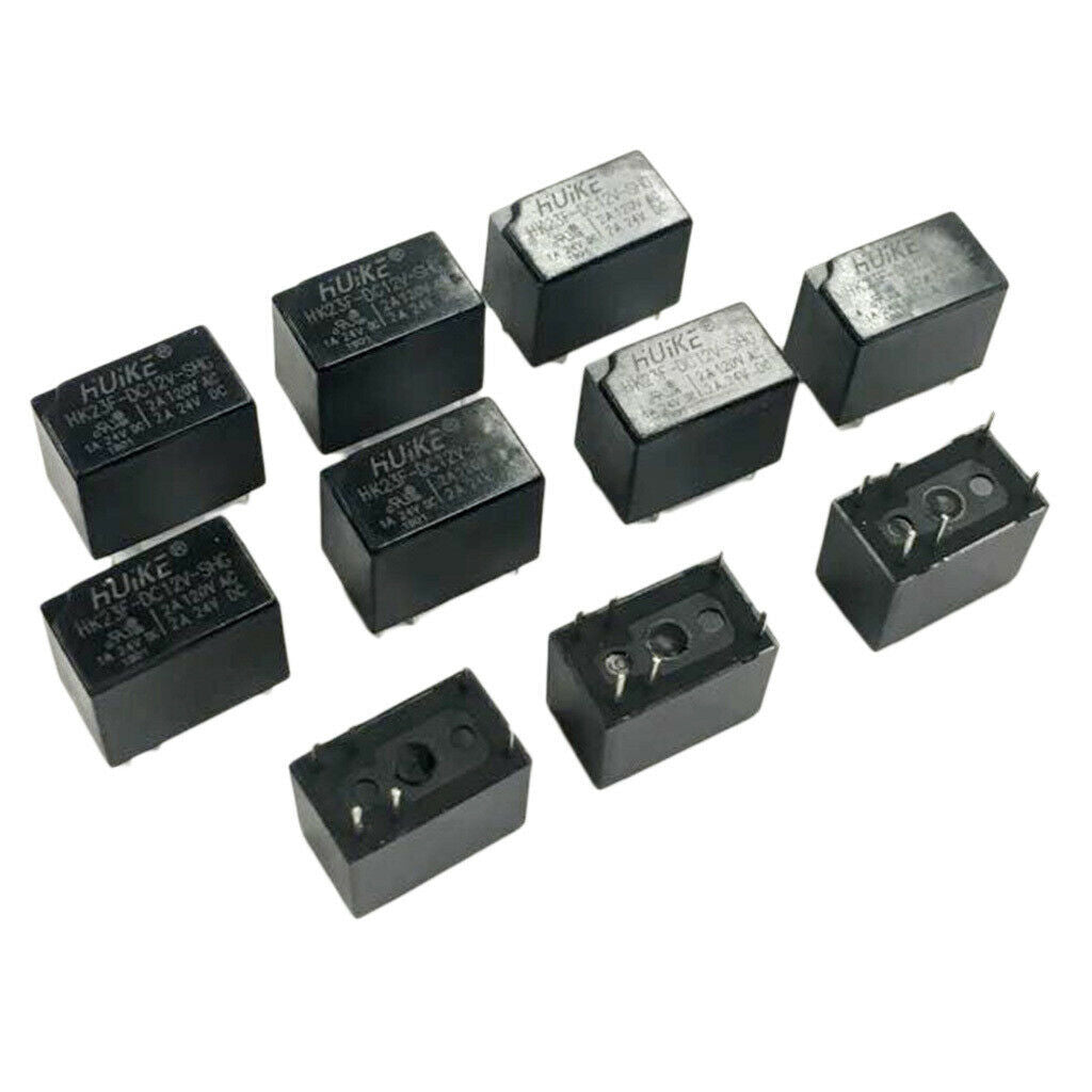 10 Pieces DC12V Coil 6-Pins DPDT Mini Power Relays PCB Type HK23F-DC12V-SHG