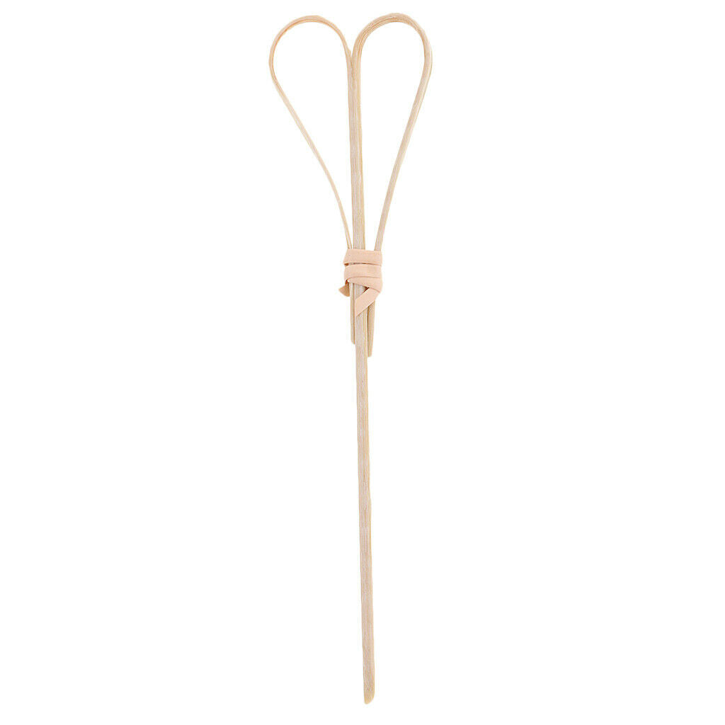 50 Pieces Rustic Bamboo Cocktail Picks Drink Stirrer Fruit Cake Food Sticks